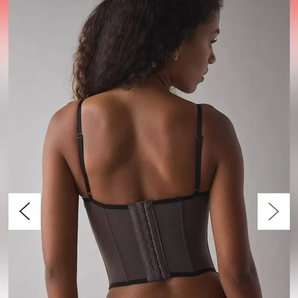 UO Out from Under Modern Love Corset black grey lace with boning - Picture 6 of 14